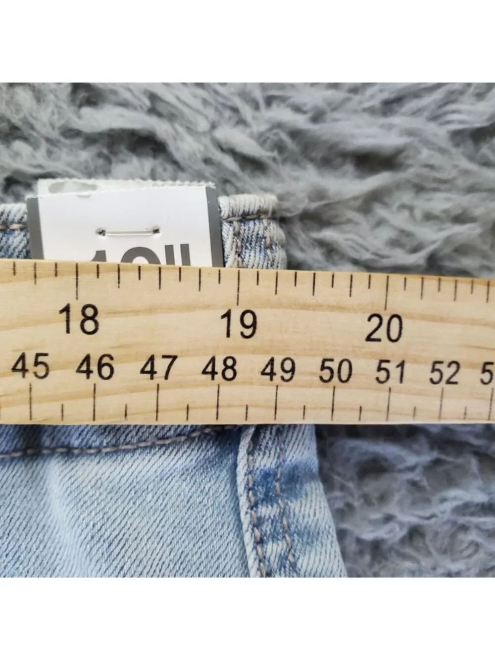 Time And Tru Shorts Womens 18 Light Blue High Rise Bermuda Relaxed Fit *NWT*
